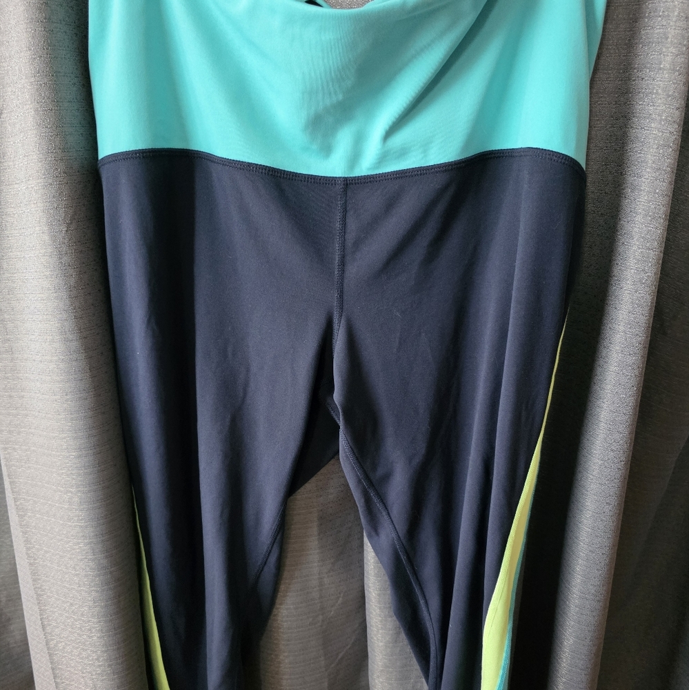 Xersion Teal and Navy Blue Leggings